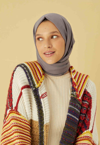 Cotton Viscose Hijab Dark Gray