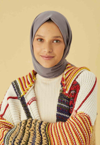 Cotton Viscose Hijab Dark Gray