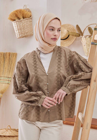 Medina Silk Scarf Nude