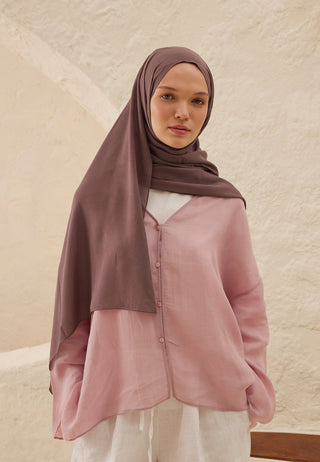 Rami Viscose Hijab Damson Purple