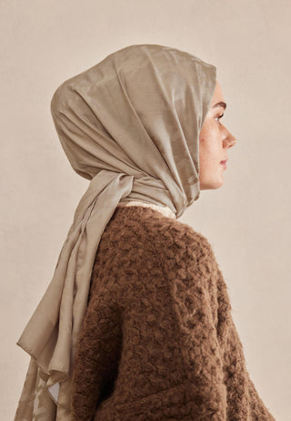 Houndstooth Jacquard Hijab Light Taupe