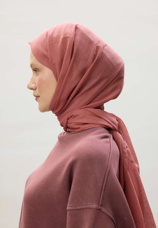Thin Cotton Voile Hijab Peach