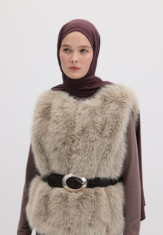 Bamboo Jersey Hijab Damson Purple