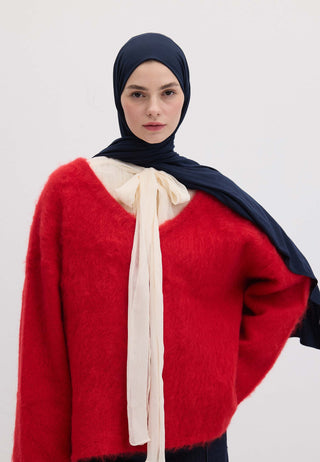 Bamboo Jersey Hijab Navy Blue