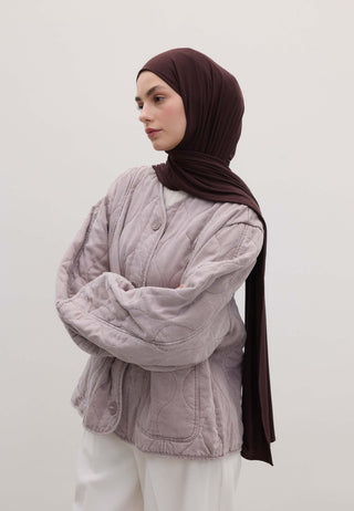 Bamboo Jersey Hijab Deep Eggplant
