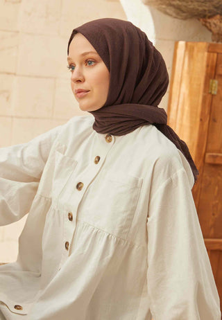 Organic Cotton Hijab Deep Brown