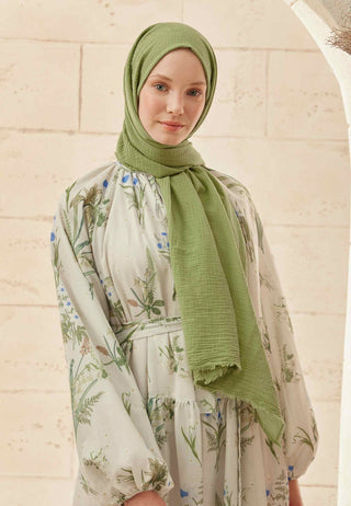 Organic Cotton Hijab Forest Green