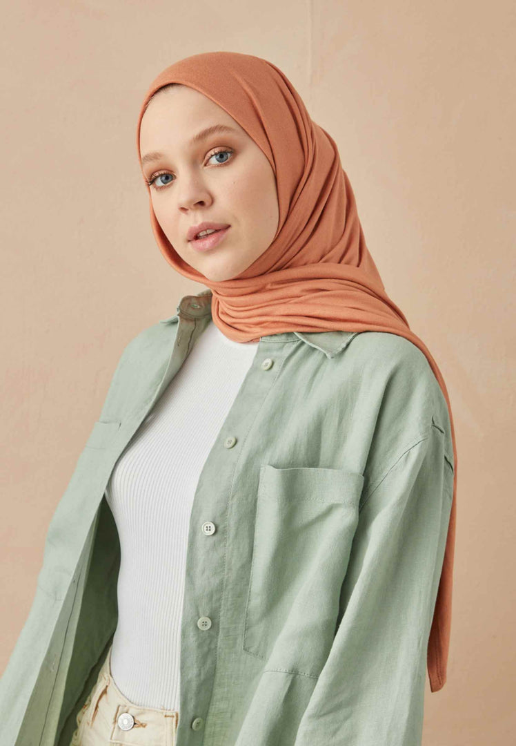 Jersey Hijab Almond