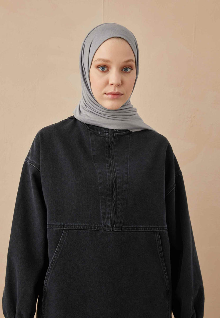 Jersey Hijab Medium Grey