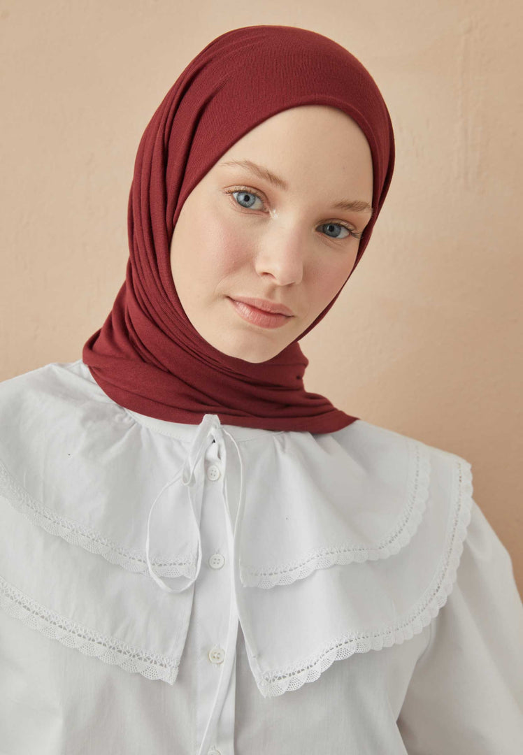 Jersey Hijab Burgundy