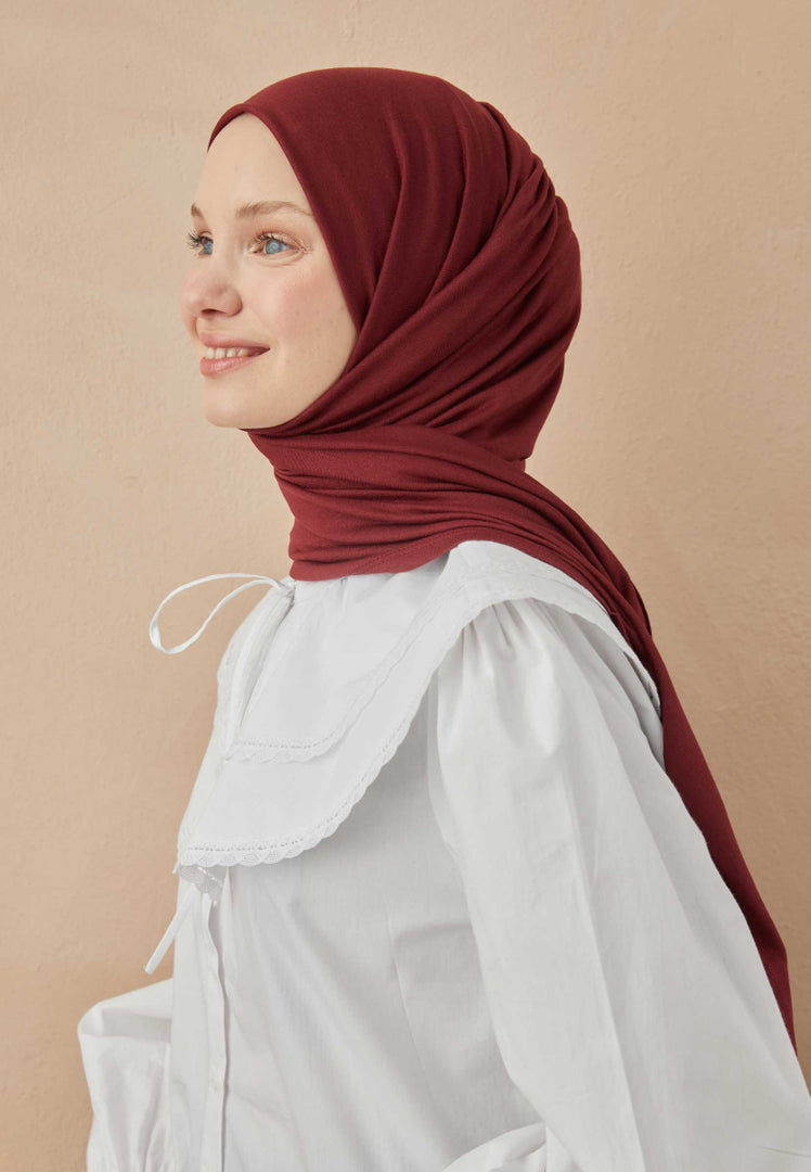 Jersey Hijab Burgundy