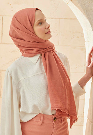 ORGANİK PAMUK ŞAL ŞEFTALI