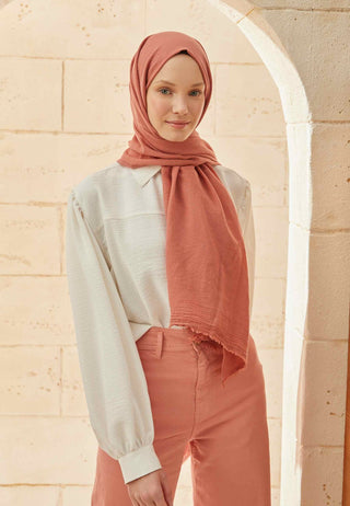 ORGANİK PAMUK ŞAL ŞEFTALI