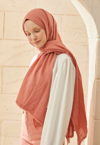 ORGANİK PAMUK ŞAL ŞEFTALI