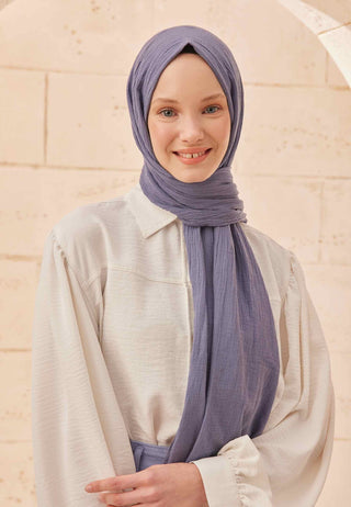 ORGANİK PAMUK ŞAL İNDİGO