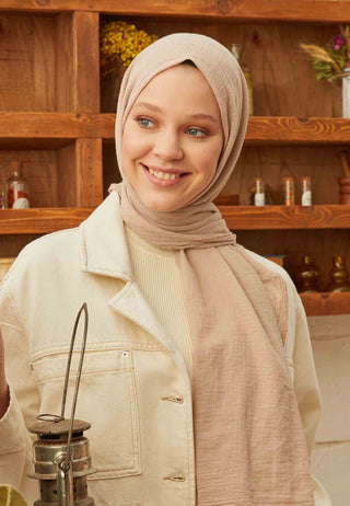Organic Cotton Hijab Light Taupe