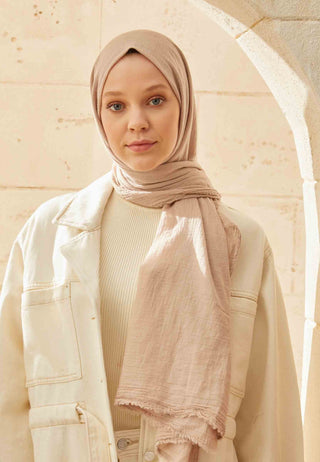 Organic Cotton Hijab Light Taupe