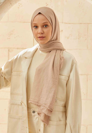 Organic Cotton Hijab Light Taupe
