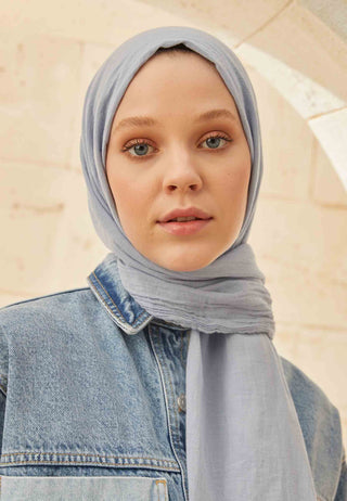 ORGANİK PAMUK ŞAL GÖK MAVİ