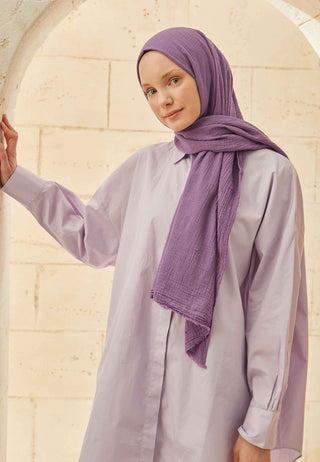 ORGANİK PAMUK ŞAL LAVANTA