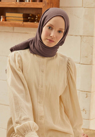 Organic Cotton Hijab Deep Eggplant