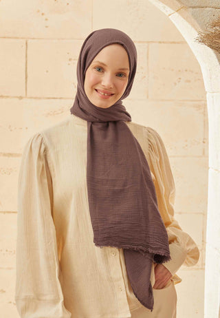 Organic Cotton Hijab Deep Eggplant