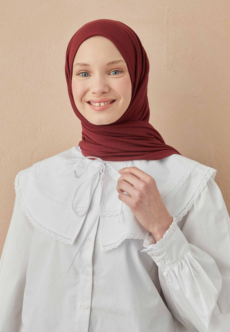 Jersey Hijab Burgundy