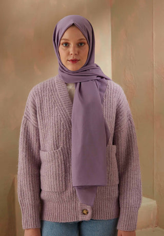 PAMUK VİSKON ŞAL LAVANTA