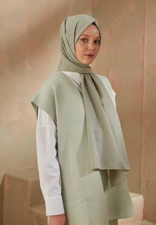 PAMUK VİSKON ŞAL UÇUK YEŞİL