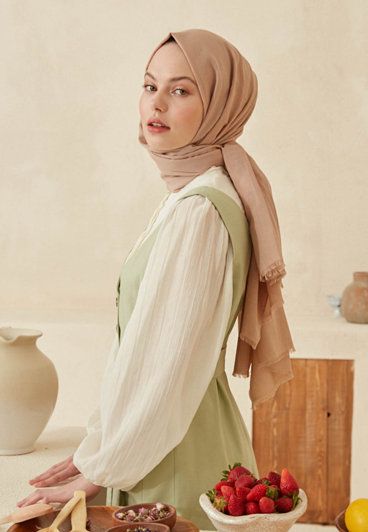 Thin Cotton Voile Hijab Nude