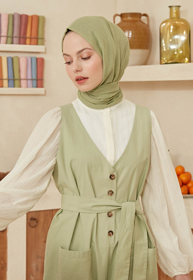 Thin Cotton Voile Hijab Sage