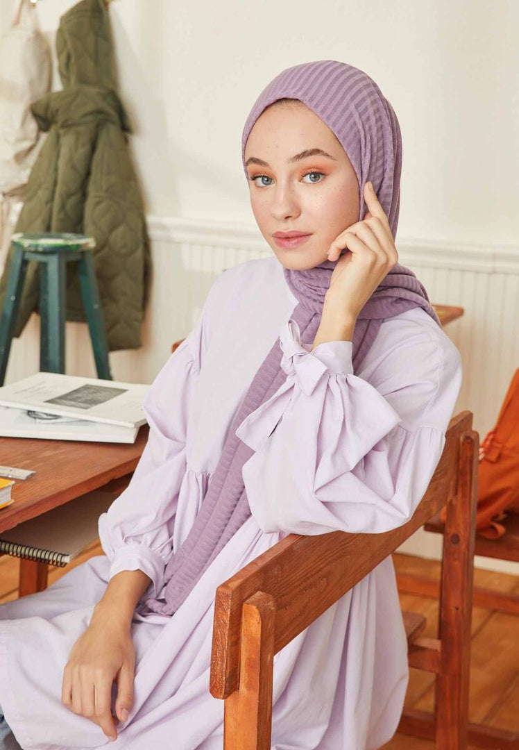 Comfy Combed Cotton Hijab Lavender