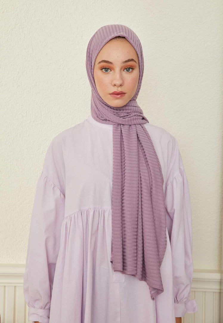 Comfy Combed Cotton Hijab Lavender