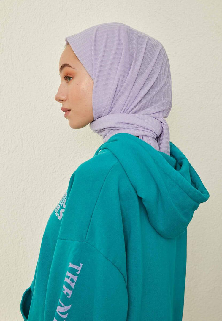 Comfy Combed Cotton Hijab Lilac