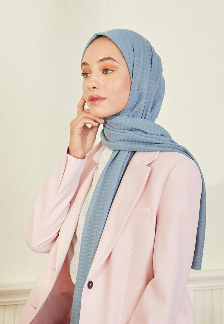 Comfy Combed Cotton Hijab Sky Blue