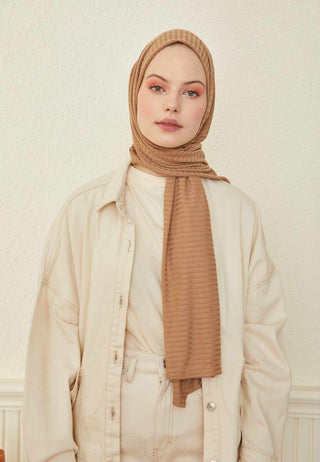 Comfy Jersey Hijab Latte Brown