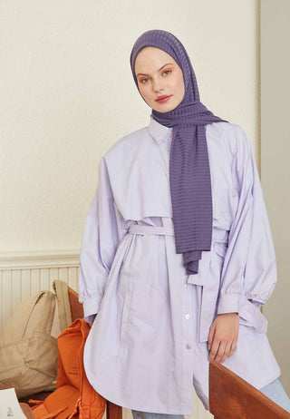 COMFY PENYE ŞAL PATLICAN MORU