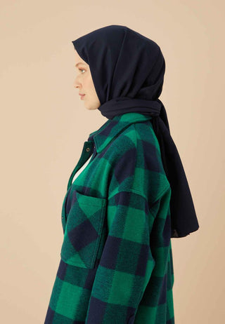 Cotton Viscose Hijab Deep Navy Blue