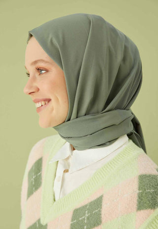 Cotton Viscose Hijab Moss Green