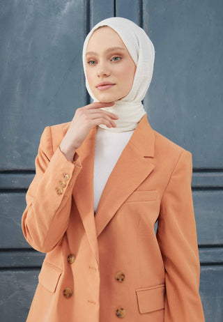 BÜRÜMCÜK ŞAL KIRIK BEYAZ