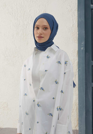 BÜRÜMCÜK ŞAL KOYU MAVİ