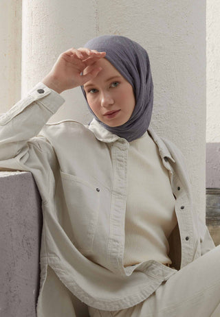 BÜRÜMCÜK ŞAL KOYU GRİ