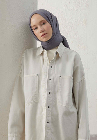 BÜRÜMCÜK ŞAL KOYU GRİ