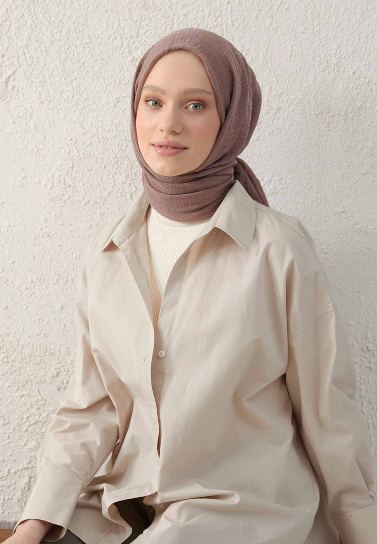 Crinkle Cotton Hijab Ash