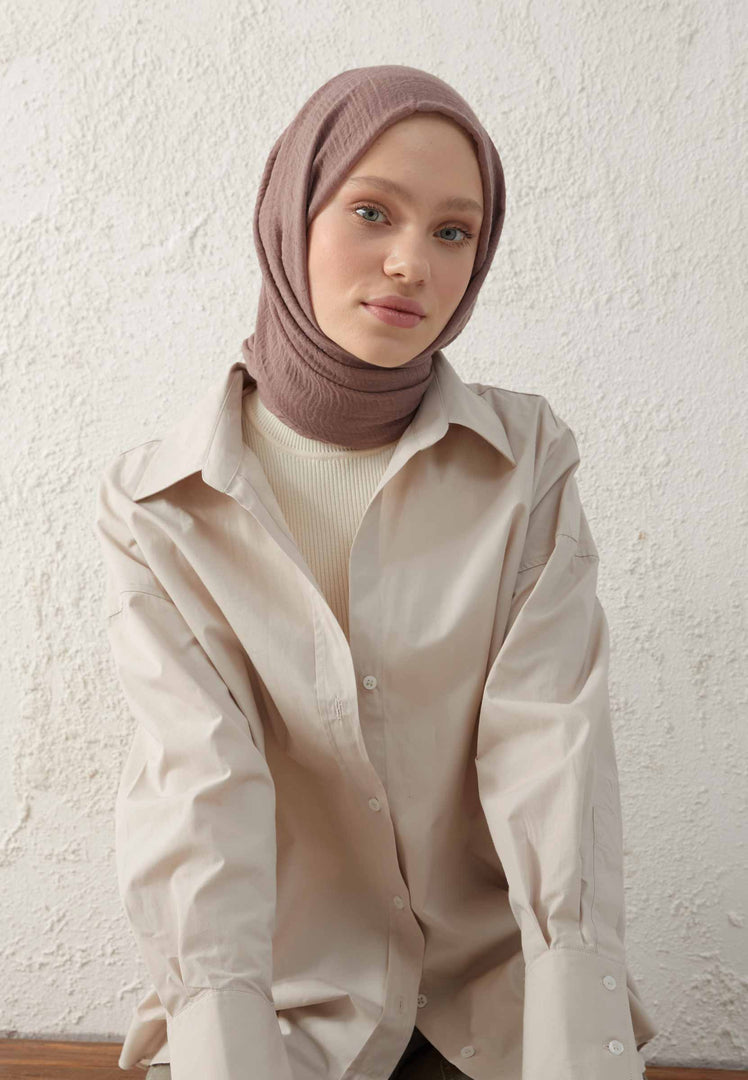 Crinkle Cotton Hijab Ash