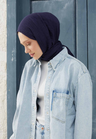 BÜRÜMCÜK ŞAL LACİVERT