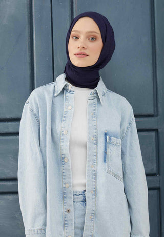 BÜRÜMCÜK ŞAL LACİVERT