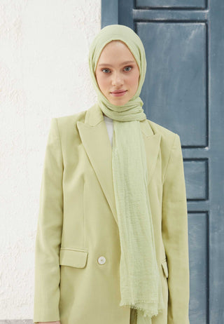 BÜRÜMCÜK ŞAL PASTEL YEŞİL