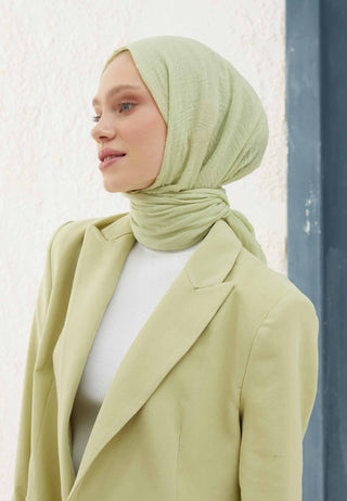 BÜRÜMCÜK ŞAL PASTEL YEŞİL