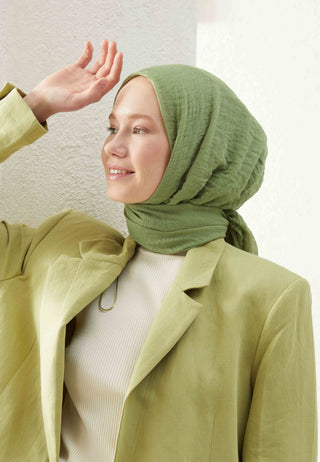 Crinkled Hijab Sage